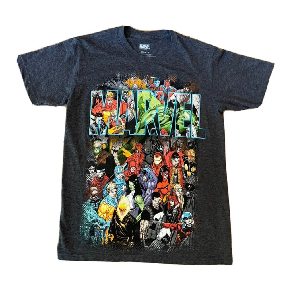 Marvel Men's Team-Ups Group Shot Superheroes T-Shirt, Size Small, NWOT